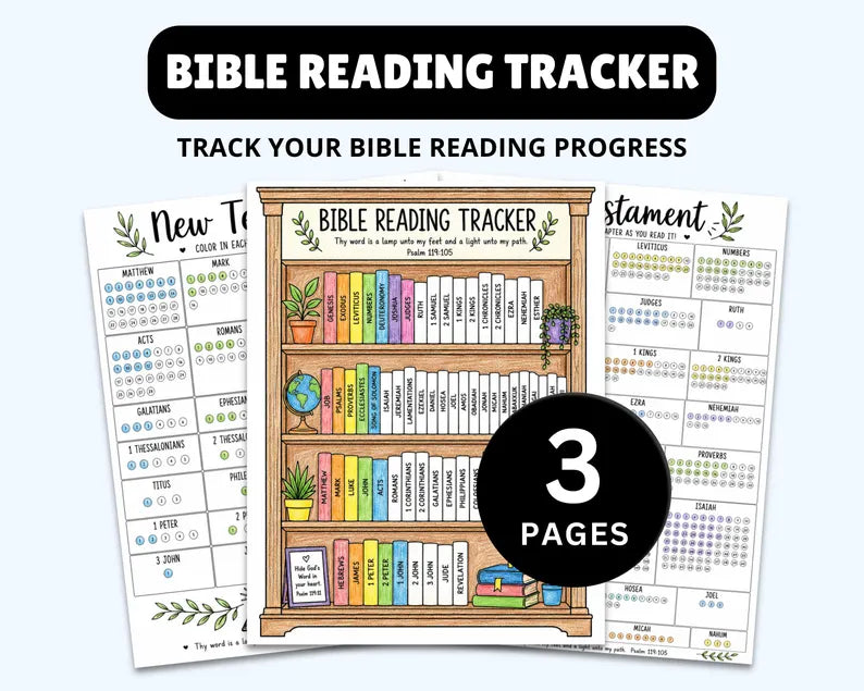 Bible Reading Tracker: Books of the Bible Color Tracker (Printable)