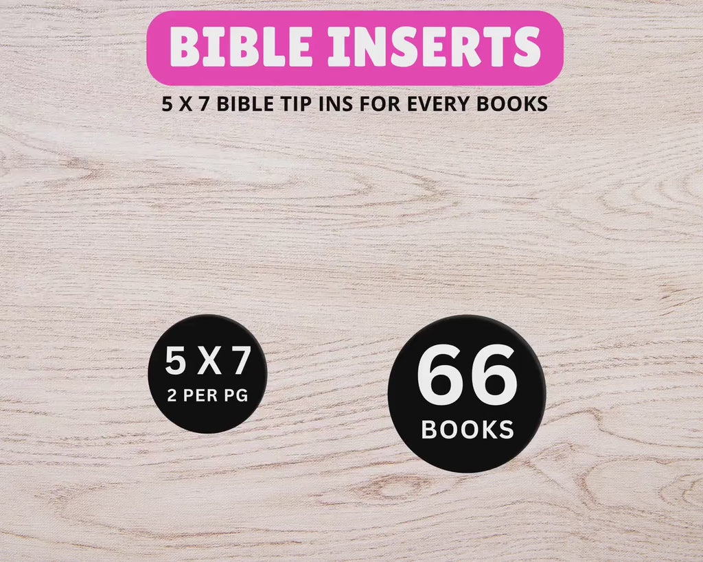 Bible Study Inserts: Tips Ins All 66 Books (Printable)